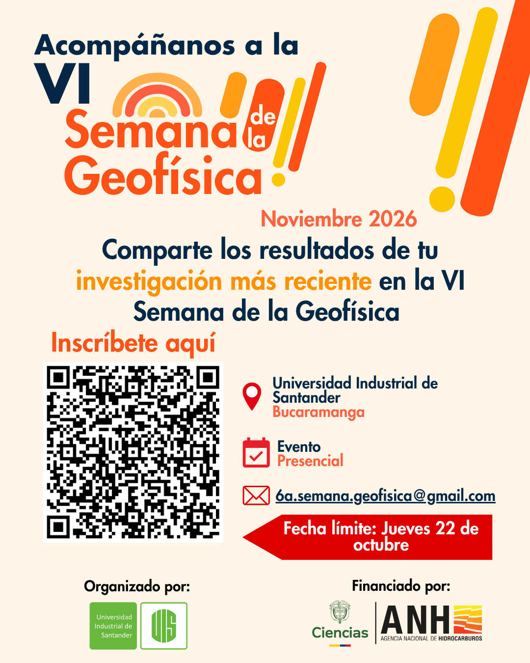 Convocatoria para presentar investigaciones en la VI Semana de la Geofísica