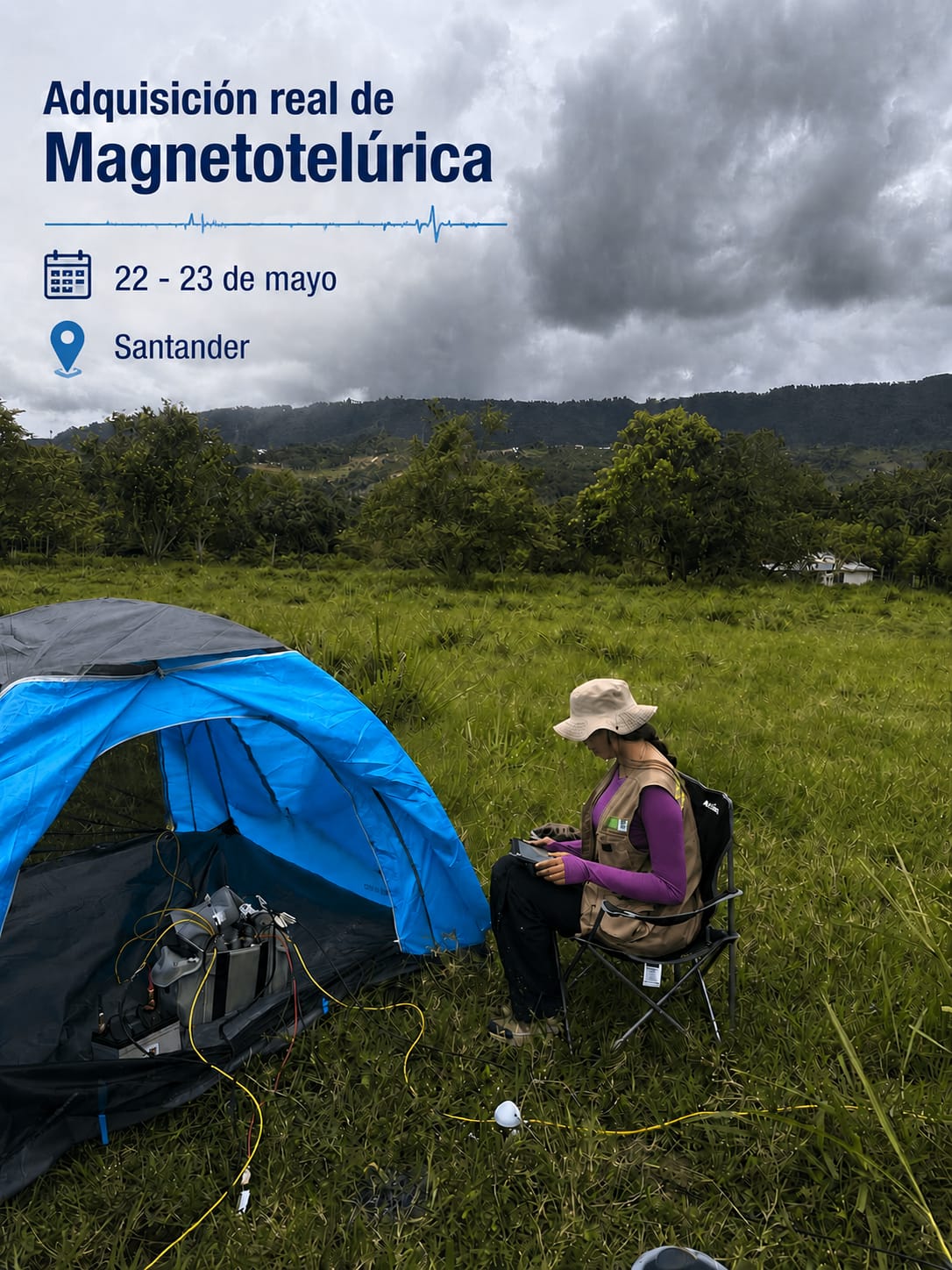 Salida de campo magnetotelúrica